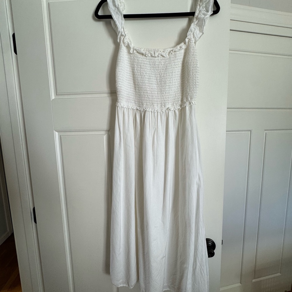 Aritzia white midi dress